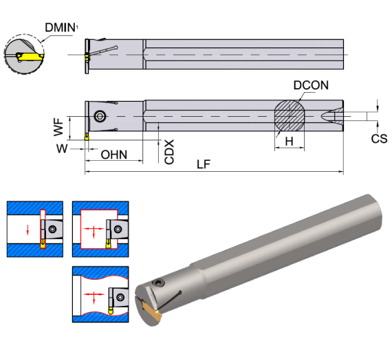 державка MGIVR4540-3 Внутренняя канавочная державка