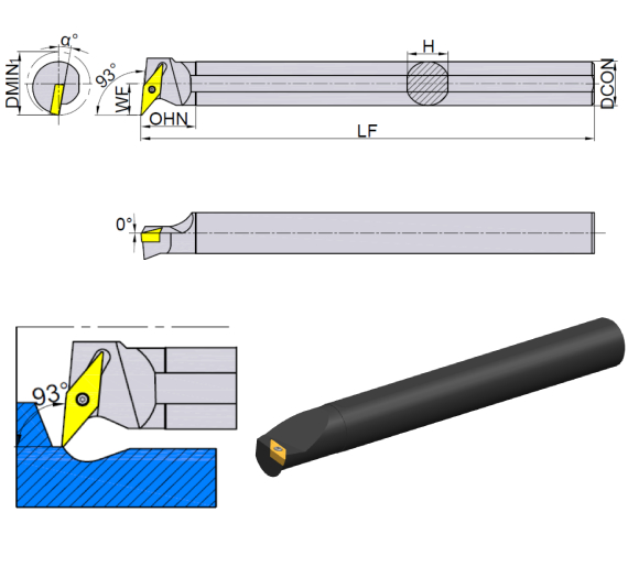 Токарная державка расточная бренд TACTIC